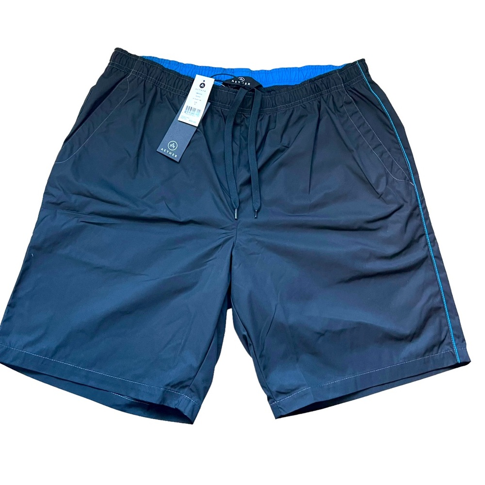Aether Mens Jet Black Size 3 (Lrg) & 4 (XL) Lined Immersion Swim Trunk Short